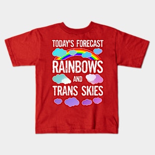 Orlando LGBTQ Transgender Red Shirt Pride Parade Festival Days Rainbows And Trans Skies Kids T-Shirt